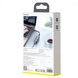 Мережевий адаптер USB Хаб Baseus Steel Cannon Series USB-A/Type-C Bidirectional Gigabit LAN Adapter CAHUB-AF0G Dark Grey - мініатюра 8