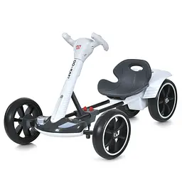 Дитячий електрокарт з пультом 2.4G мотор 35W Bluetooth EVA колеса білий (M 6072EBR-1)