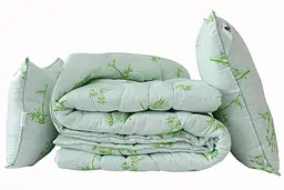 Набір ковдру лебедячий пух Bamboo white + 2 подушки 50х70 TAG tekstil Евро pbe0036429