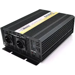 Інвертор напруги Orbus ORMS24-2500 (2500Вт), 24/220V, approximated, 2 Shuko, клемні дроти, 6 запобіжників, Box.Q20