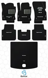 Килимки в салон EVA для Volkswagen Tiguan II USA Allspace 2015- з підп'ятником Сірі 5 шт - мініатюра 4