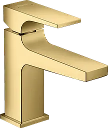 Змішувач Hansgrohe Metropol 100 для умивальника з донним клапаном push-open колір Polished Gold Optic 32500990 Золотий