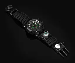 Наручний годинник чоловічий з компасом Besta Life Pro AllBlack Чорний (3085) - мініатюра 6