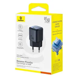 Мережевий зарядний пристрій Baseus PicoGo GaN Fast Charger Type-C 45W P10176800123-00 Black - мініатюра 6