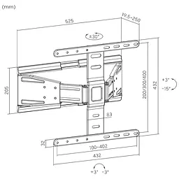 Кронштейн UniBracket Slim64 43" - 90" - мініатюра 20