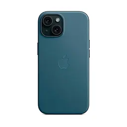 Чехол для Apple iPhone 15 Plus, FineWoven Case with MagSafe, синий, защитная накладка из материала FineWoven, противоударный, для iPhone, защита всего корпуса, поддержка беспроводной зарядки и MagSafe, (ARM71980) - мініатюра 7