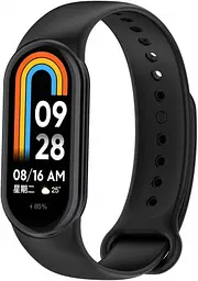 Силіконовий ремінець для XiaomiBand 8 Black Чорний