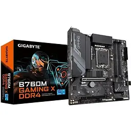 Материнська плата Gigabyte LGA1700, B760 Gaming X DDR4, B760, 4xDDR4, Int.Video(CPU), 4xSATA3, 2xM.2, 1xPCI-E 16x 4.0, 1xPCI-E 16x 3 6xUSB3.2/9xUSB2.0, HDMI/DP, MicroATX - мініатюра 2