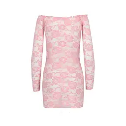 Прозора сорочка з довгим рукавом Passion YOLANDA CHEMISE XXL/XXXL, pink, трусики - мініатюра 4