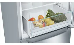 Холодильник з нижньою морозильною камерою Bosch KGN33NL206 нержавіюча сталь (KGN33NL206) - мініатюра 4