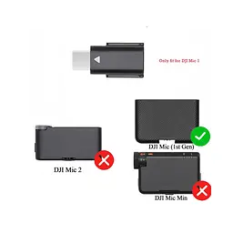 Адаптер-перехідник для мікрофона DJI Mic 1 Type-C, Чорний (CP.RN.00000334.01C) - мініатюра 3