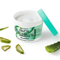 Маска Garnier Fructis Superfood Алое, для нормального і сухого волосся, 390 мл - мініатюра 4