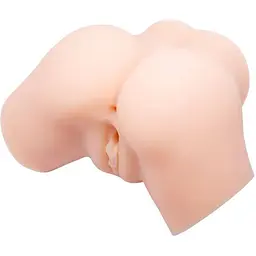 Мастурбатор з подвійною вібрацією і двома входами Crazy Bull-Samantha Dual Vagina and Anal, BM - 00900T71ZK, Телесный