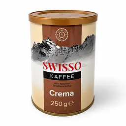 Кава натуральна мелена Swisso Kaffee Crema у металевій банці 250 г