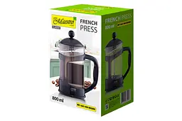 Френч-прес Maestro MR-1665-800-BROWN 800мл пластик коричневий - мініатюра 2