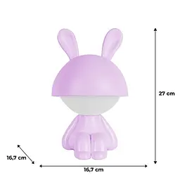 Світильник-нічник Kite LED з акумулятором Cute Bunny фіолетовий (K25-316-1-5) - мініатюра 5