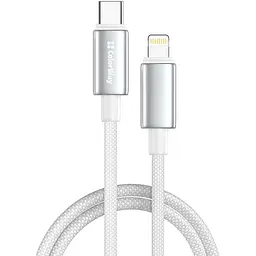 Кабель ColorWay USB Type-C - Lightning (M/M), zinc alloy braided, 3А, 2 м, White (CW-CBPDCL099-WT)
