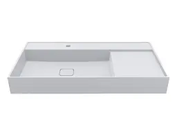 Умивальник Miraggio SOUL 900 Miramarble (8813319) Miramarble, Глянцевий, Підвісний, Білий - мініатюра 3