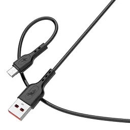 Кабель SkyDolphin S66V USB - micro USB (M/M), 1 м, Black (SDUSB-000652) - мініатюра 2