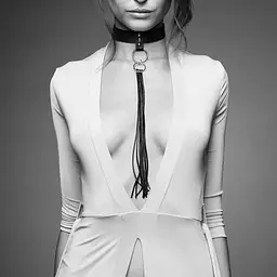 Чокер Bijoux Indiscrets Maze - Tassel Chocker Black - мініатюра 3