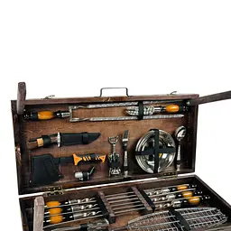 Екслюзивний набір шампурів в дерев'яному кейсі столику Grill Master - мініатюра 4
