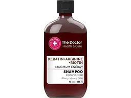Шампунь Doctor H&C 355мл Keratin+Arginine+Biotin Максимум енергії