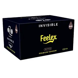 Презервативи з натурального латексу ультратонкі Feelex Invisible 0.01 мм 10 шт