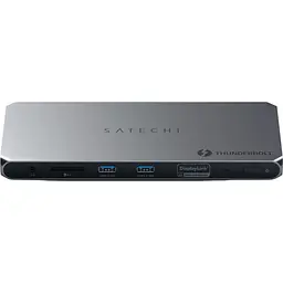 Адаптер Satechi Thunderbolt 4 Docking Station with DisplayLink Space Gray (ST-DT4MDM-EU) - мініатюра 3