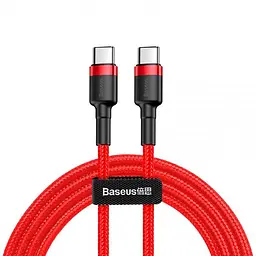 Кабель Baseus Cafule Cable Type-C to Type-C 20V 3A 1m CATKLF-G09 Red - мініатюра 2