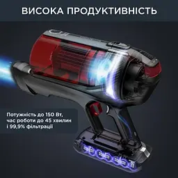 Вертикальний + ручний пилосос (2 в 1) Rowenta X-Force Flex 12.60 Animal Care Red RH98A9WO - мініатюра 3