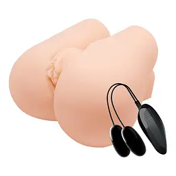 Мастурбатор Crazy Bull Vagina та Anus з вібрацією, 16х10 см