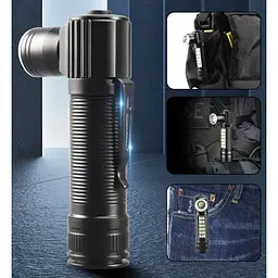 Ліхтар акумуляторний налобний ручний ЗУ USB zoom SY-2209-Р50+18SMD - мініатюра 5