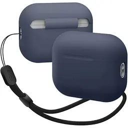 Чохол Elago Silicone Basic Case with Nylon Lanyard Jean Indigo для AirPods Pro 2nd Gen синій (EAPP2SC-BA+ROSTR-JIN) - мініатюра 3