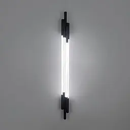 Чорний трубчастий стіновий LED світильник у корпусі 90 см Line F Арт. WJ351/900 BK - мініатюра 5