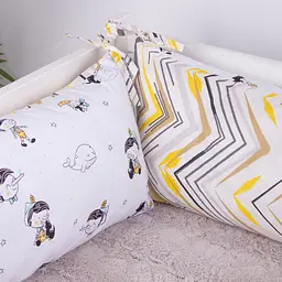 Подушка-борт MirSon Kids Time 18-0003 Pinokio захисна біла 4 шт. - мініатюра 3