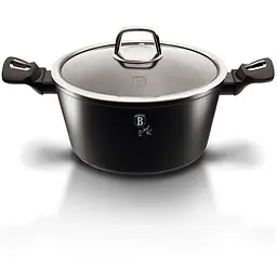 Каструля BLACK SILVER Collection з кришкою 4.1 л Berlinger Haus ⌀24 см kuh0009079