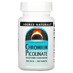 Вітаміни та мінерали Source Naturals Chromium Picolinate 240 таблеток