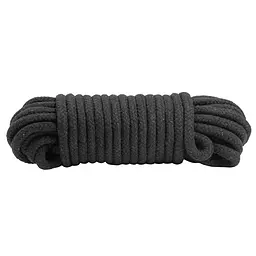 Бавовняна мотузка для шибарі Punishment – Bondage Rope – Black, 9,7 м, чорна - мініатюра 2