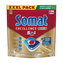 Таблетки для посудомийних машин Somat Excellence 5-в-1 80 шт. (9000101831658)