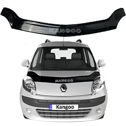 Дефлектор капота мухобійка Renault Kangoo II 2008-2013 Voron Glass