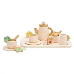 Дерев'яний чайний сервіз New Classic Toys з підносом - мініатюра 4