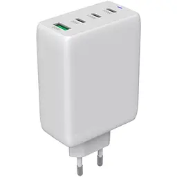 Зарядний пристрій Canyon CU100ACC GaN 100 Вт 3xPD 1xQC EU білий (CNS-CUW100ACC)