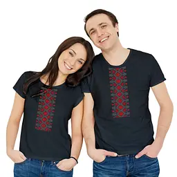 Футболка Sol's Regent Women Вишиванка вертикально чорний L (01825309/313L)