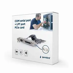 Контролер PCI-E - Gembird PCI-Express для COM-порту та LPT-порту, низькопрофільна планка в комплекті (PEX-COMLPT-01) - мініатюра 2
