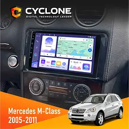 Штатна магнітола Mercedes-Benz ML-Class (W164) 2005-2011 AMP Cyclone C9-011 4x64, DSP Cyclone (НФ-00007343)