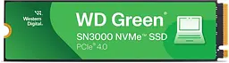 Накопичувач SSD Western Digital m.2 NVMe 500GB WD Green SN3000 (WDS500G4G0E-00CPS0)
