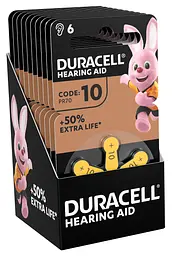 Батарейки для слухових апаратів Duracell розмір 10, 6 шт. (6409621) - мініатюра 2