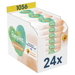 Дитячі вологі серветки Pampers Harmonie Calendula 1056 шт. (24 уп. по 44 шт.)