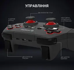 Геймпад джойстик GamePro GP-600 Black 2.4G Wireless PC/PS3/Android - мініатюра 12