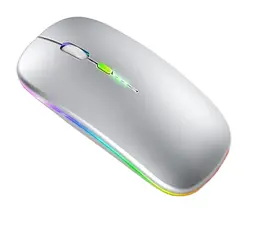 Мишка безшумна комп'ютерна, бездротова Macarone Bluetooth, USB, що перезаряджається, Сіра 